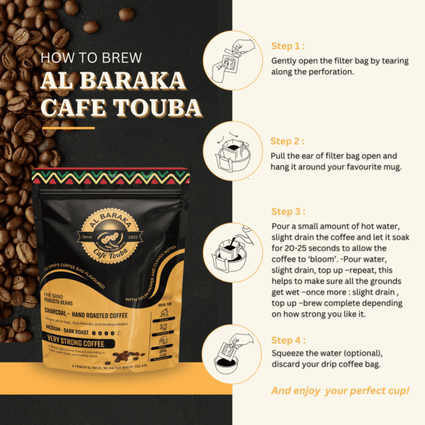 12 Drips Filter Coffee Bag, AL Baraka Cafe Touba - Image 4